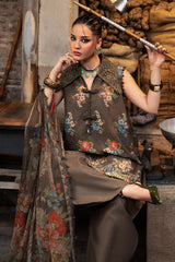 3 Piece Unstitched Embroidered Cambric Suit By MARIA B