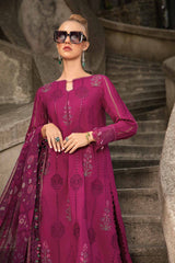 MPT-2403-B | 3Pc Unstitched Suit Printed Cambric Fall Edit 24 By Maria B