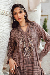 3 Piece Unstitched Embroidered Linen Suit By Maria B | MPT-2703-B