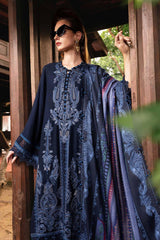 3-PC Unstitched Embroidered Twill Linen Mprints By Maria B | MPT-2803-B