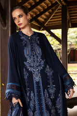 3-PC Unstitched Embroidered Twill Linen Mprints By Maria B | MPT-2803-B