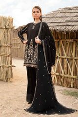 MPT-2403-B - Unstitched Printed Linen Suit Winter M.Prints - Maria B