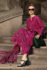 MPT-2403-B | 3Pc Unstitched Suit Printed Cambric Fall Edit 24 By Maria B