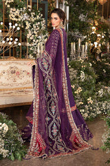 BD-2903 | 3Pc Unstitched Suit Embroidered Organza Wedding Mbroidered By Maria B