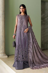 3 Piece Unstitched Embroidered Bell Raw Silk Suit By MARIA B