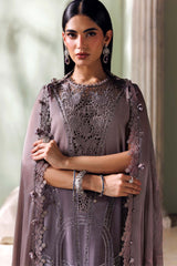 3 Piece Unstitched Embroidered Bell Raw Silk Suit By MARIA B