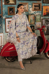 3 Piece Unstitched Embroidered Cambric Suit By MARIA B