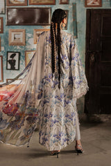 3 Piece Unstitched Embroidered Cambric Suit By MARIA B