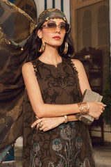 3 Piece Unstitched Embroidered Linen Suit By Maria B | MPT-2704-A