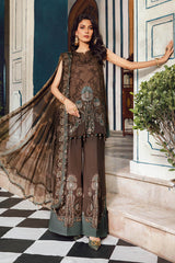 3 Piece Unstitched Embroidered Linen Suit By Maria B | MPT-2704-A