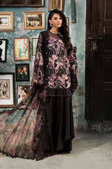 3 Piece Unstitched Embroidered Cambric Suit By MARIA B