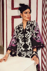 3 Piece Unstitched Embroidered Linen Suit By Maria B | MPT-2704-B