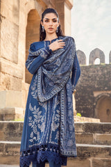 MPT-2404-B - Unstitched Printed Linen Suit Winter M.Prints - Maria B