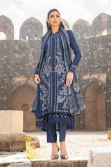 MPT-2404-B - Unstitched Printed Linen Suit Winter M.Prints - Maria B