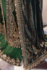 BD-2904 | 3Pc Unstitched Suit Embroidered Organza Wedding Mbroidered By Maria B