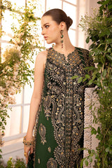 BD-2904 | 3Pc Unstitched Suit Embroidered Organza Wedding Mbroidered By Maria B