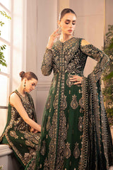 BD-2904 | 3Pc Unstitched Suit Embroidered Organza Wedding Mbroidered By Maria B