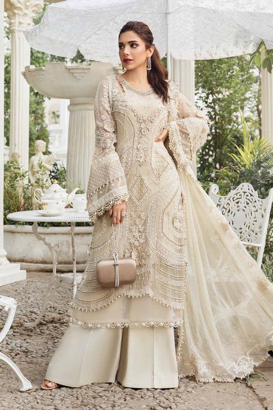 MPC-24-104 | 3Pc Unstitched Embroidered Suit Chiffon By Maria B