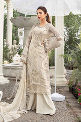 MPC-24-104 | 3Pc Unstitched Embroidered Suit Chiffon By Maria B