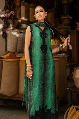 3 Piece Unstitched Embroidered Linen Suit By MARIA B