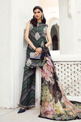 3 Piece Unstitched Embroidered Linen Suit By Maria B | MPT-2705-A