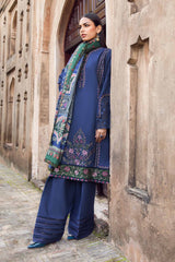 MPT-2405-A - Unstitched Printed Linen Suit Winter M.Prints - Maria B
