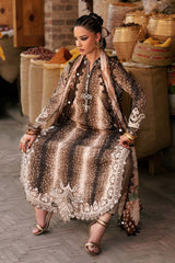 3 Piece Unstitched Embroidered Linen Suit By MARIA B