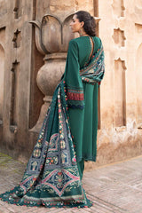 MPT-2405-B - Unstitched Printed Linen Suit Winter M.Prints - Maria B