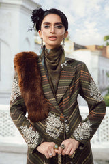 3 Piece Unstitched Embroidered Linen Suit By Maria B | MPT-2705-B