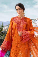 3 Piece Unstitched Embroidered Dobby Lawn Suit By Maria B D-2505-B