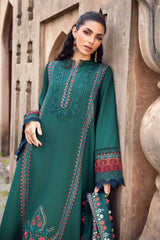 MPT-2405-B - Unstitched Printed Linen Suit Winter M.Prints - Maria B