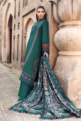 MPT-2405-B - Unstitched Printed Linen Suit Winter M.Prints - Maria B