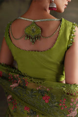 3 Piece Unstitched Embroidered Raw Silk Suit By MARIA B
