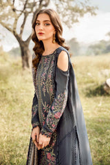 MPT-2406-A - Unstitched Printed Linen Suit Winter M.Prints - Maria B