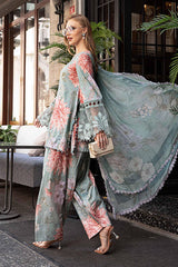 MPT-2406-A | 3Pc Unstitched Suit Printed Cambric Fall Edit 24 By Maria B