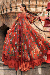 3 Piece Unstitched Embroidered Cambric Suit By MARIA B