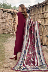 MPT-2406-B - Unstitched Printed Linen Suit Winter M.Prints - Maria B