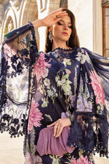 MPT-2406-B | 3Pc Unstitched Suit Printed Cambric Fall Edit 24 By Maria B