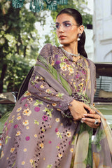 3 Piece Unstitched Embroidered Linen Suit By Maria B | MPT-2706-B