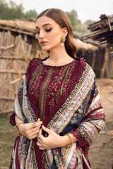 MPT-2406-B - Unstitched Printed Linen Suit Winter M.Prints - Maria B