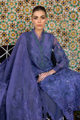 3 Piece Unstitched Embroidered Dobby Lawn Suit By Maria B D-2506-B