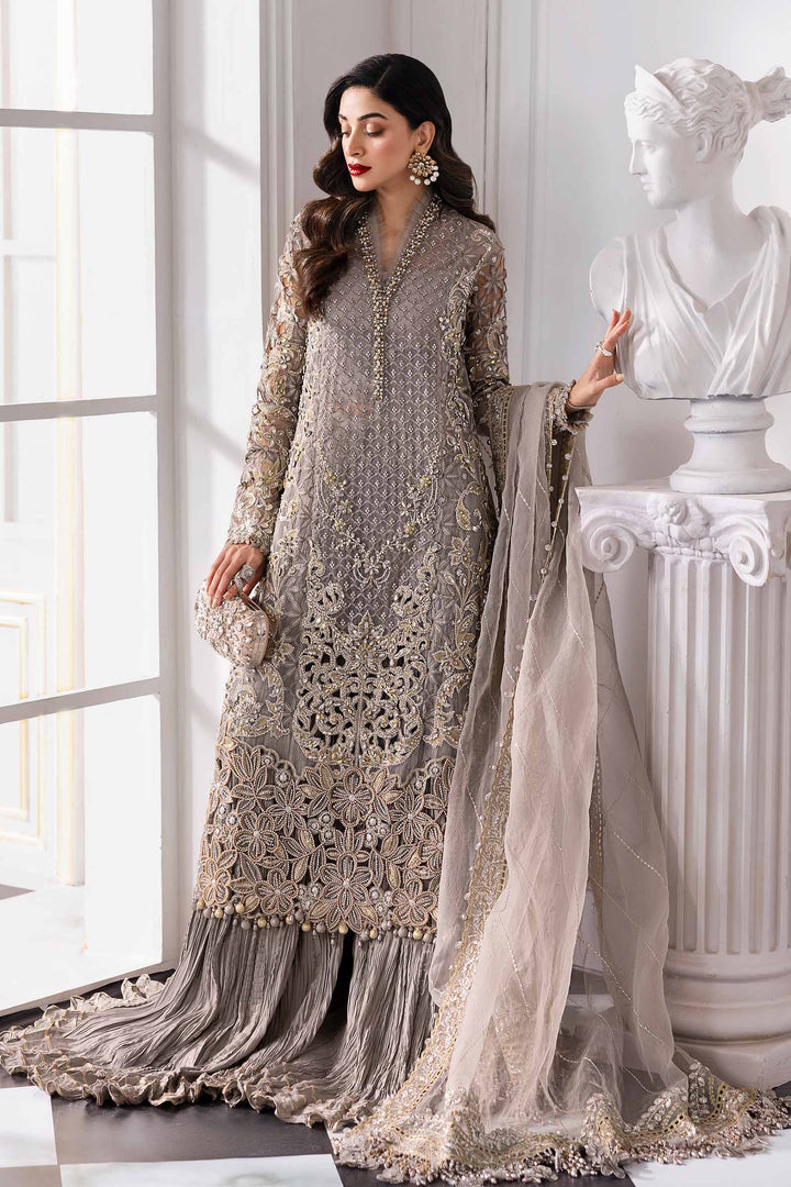 3-PC Unstitched Embroidered Organza By Maria B | BD-3006