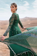 3 PC Unstitched Embroidered Embroidered Net Suit By Maria B | D-2507-A