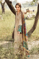 MPT-2407-A - Unstitched Printed Linen Suit Winter M.Prints - Maria B