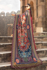 MPT-2407-B - Unstitched Printed Linen Suit Winter M.Prints - Maria B