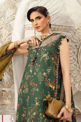 3 Piece Unstitched Embroidered Linen Suit By Maria B | MPT-2707-B