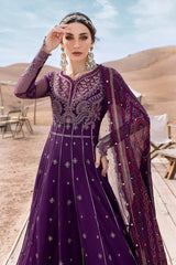 3 PC Unstitched Embroidered Embroidered Net Suit By Maria B | D-2507-B
