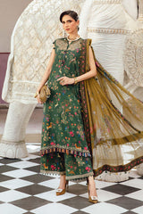 3 Piece Unstitched Embroidered Linen Suit By Maria B | MPT-2707-B