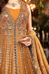 BD-2907 | 3Pc Unstitched Suit Embroidered Organza Wedding Mbroidered By Maria B