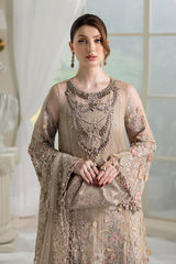 3 Piece Unstitched Embroidered Chiffon By Maria B | MPC-25-107